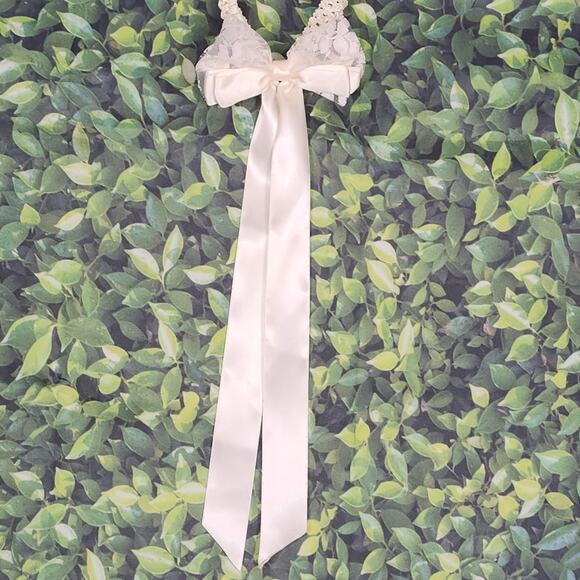 BLACK FRIDAY SALE - Ivory Lace TuTu Dress w/ Matching Headband NWT Size 2T - 3T - Picture 14 of 16